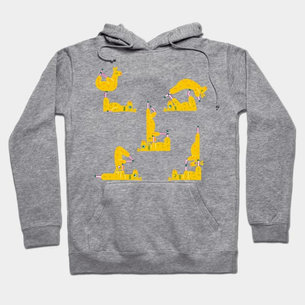 Yoga Llamas Hoodie by GiuliaM